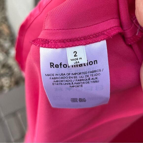 Reformation Veria Silk Dress in Flambé NWT size 2 - Picture 6 of 7